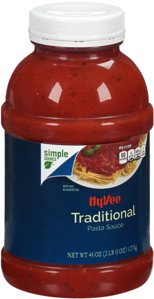 slide 1 of 1, HyVee Traditional Pasta Sauce, 45 oz