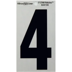 Hillman Black and Silver Reflective Adhesive Number 4