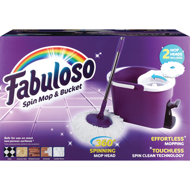 slide 1 of 1, Fabuloso Spin Mop And Bucket, 1 ct