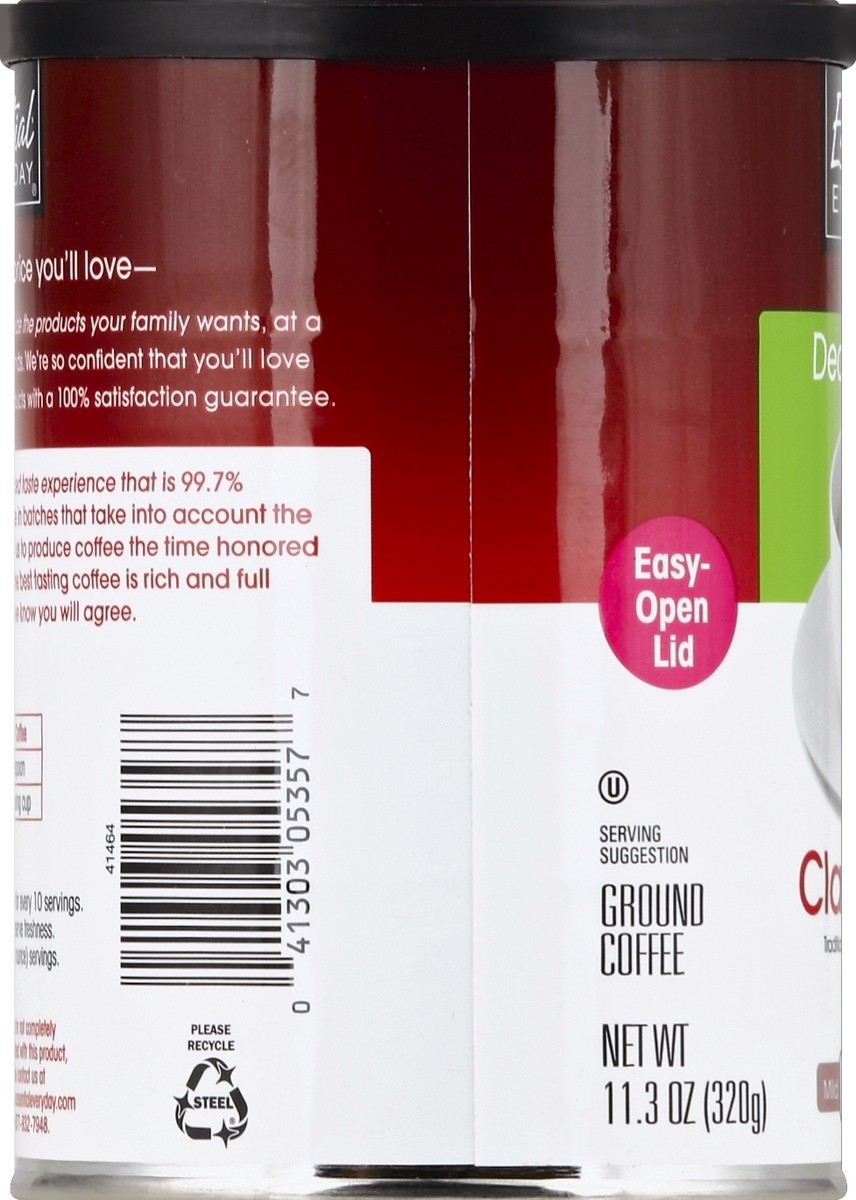 slide 3 of 6, Essential Everyday Coffee, Ground, Medium, Classic Roast, Decaffeinated, 11.3 oz