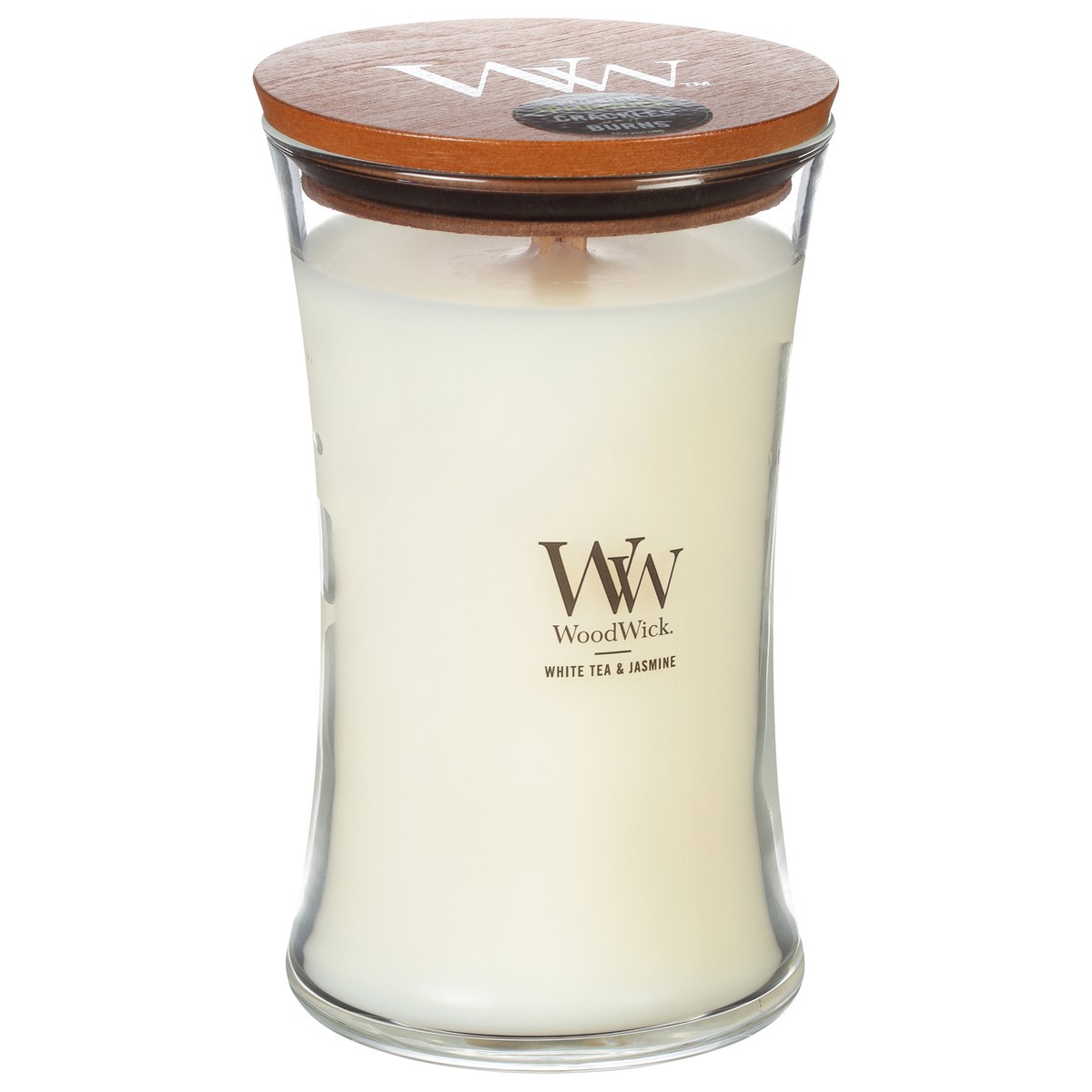 slide 7 of 9, WoodWick White Tea & Jasmine Candle 21.5 oz, 17.2 oz