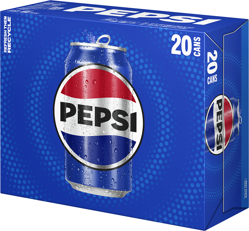 slide 3 of 5, Pepsi Soda Cola 12 Fl Oz 20 Count, 20 ct; 12 fl oz