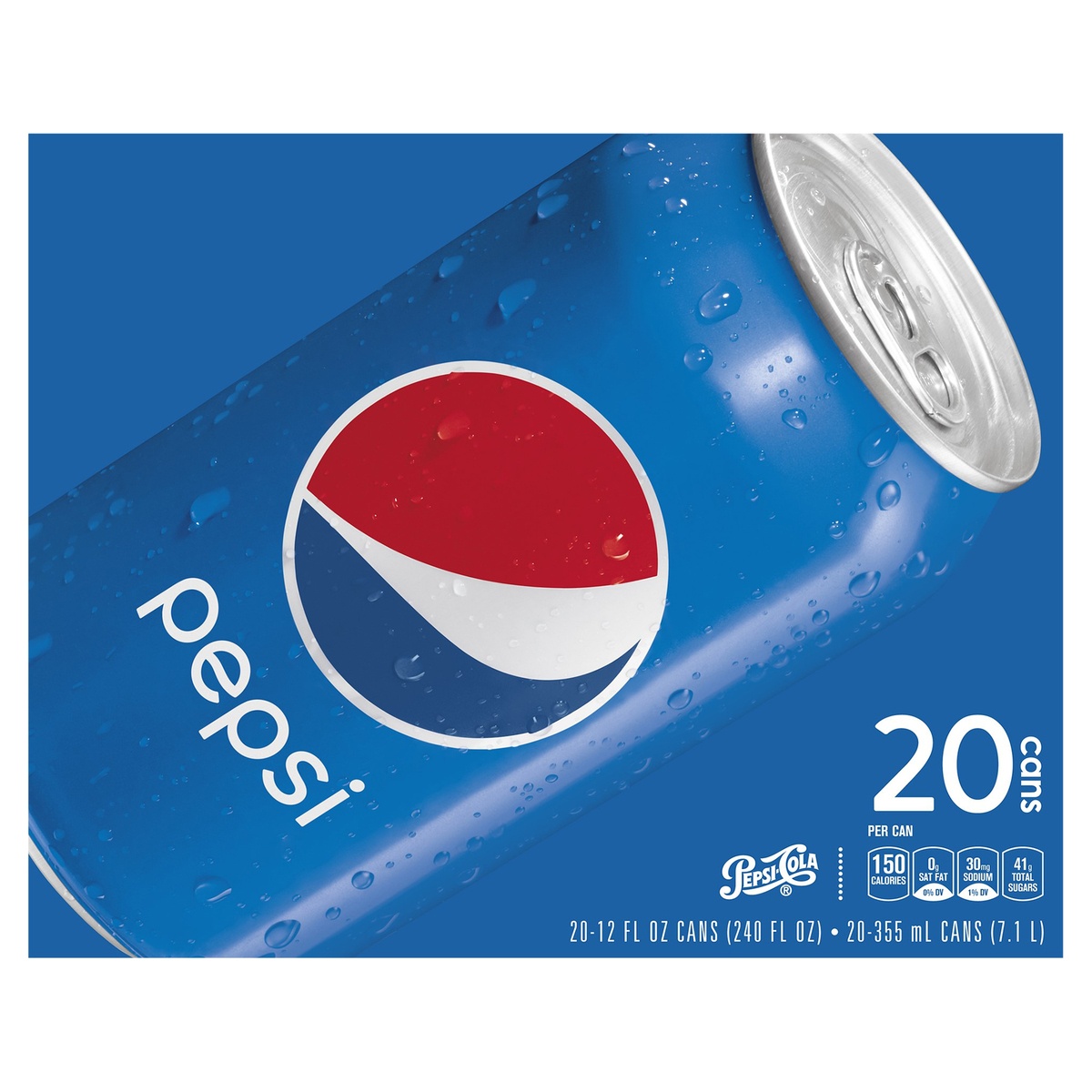 slide 1 of 1, Pepsi Soda Cola 12 Fl Oz 20 Count, 20 ct; 12 fl oz