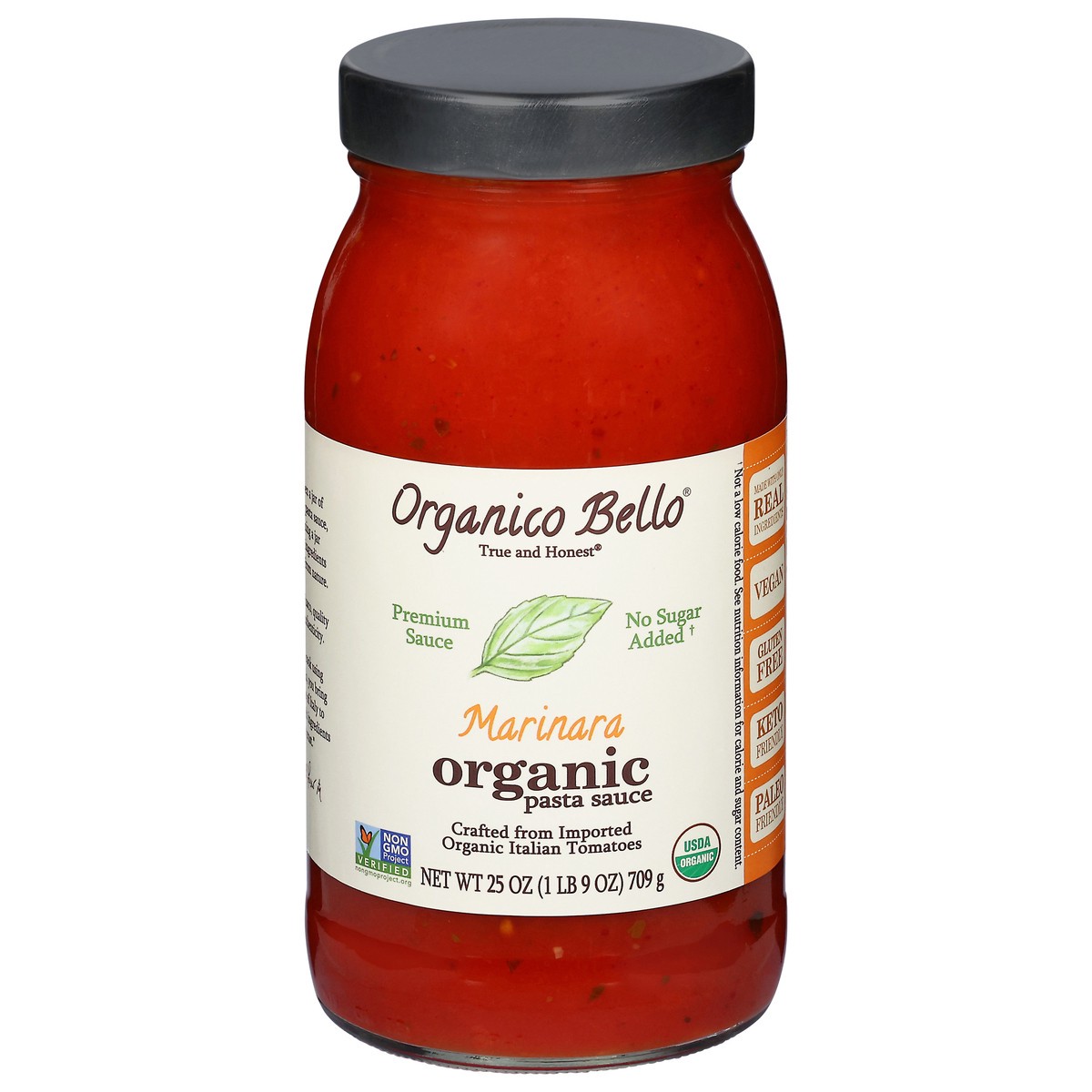 slide 1 of 11, Organico Bello Premium Organic Marinara Pasta Sauce 25 oz, 25 oz