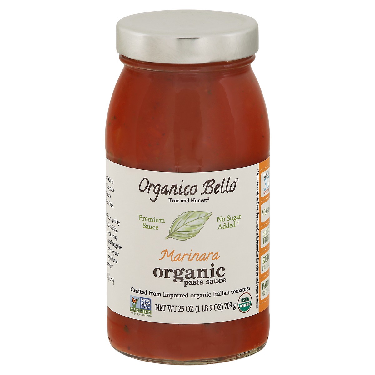 slide 8 of 11, Organico Bello Premium Organic Marinara Pasta Sauce 25 oz, 25 oz