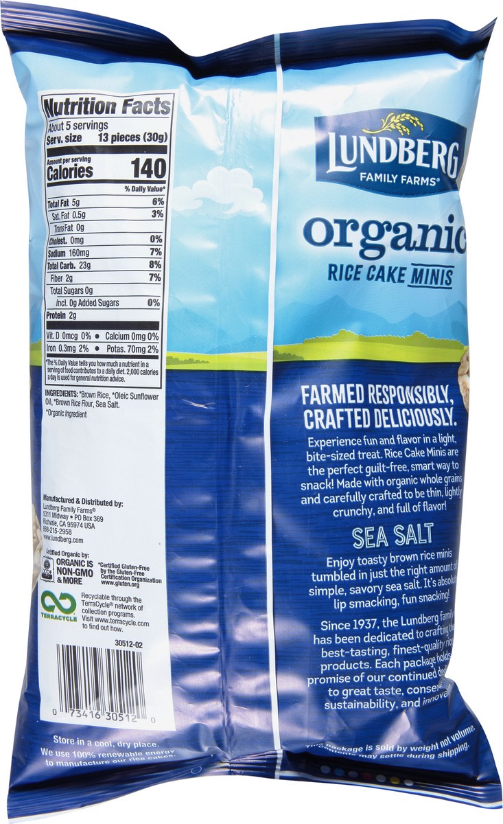 slide 8 of 9, Lundberg Organic Sea Salt Mini Rice Cakes, 5 oz