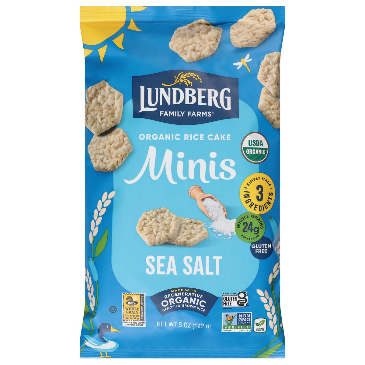 slide 1 of 9, Lundberg Family Farms Organic Sea Salt Minis Rice Cake 5 oz, 5 oz