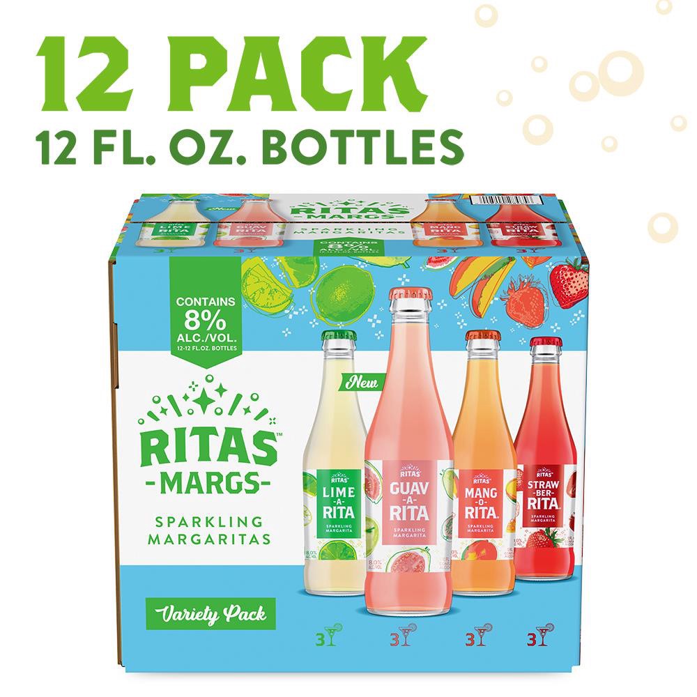 slide 7 of 9, RITAS Margs Sparkling Margaritas Variety Pack, 12 Pack, 12 FL OZ Bottles, 12 ct