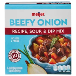 Meijer Beefy Onion Soup Recipe, Soup And Dip Mix, 2 Pack