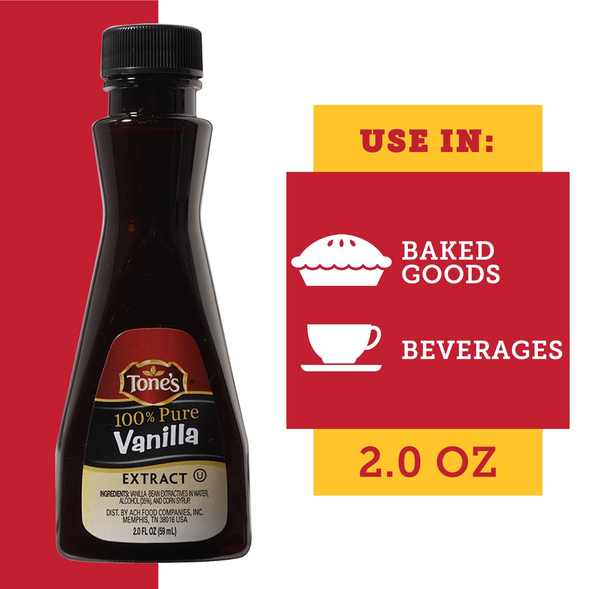 slide 3 of 13, Tone's Pure Vanilla Extract, 2 fl oz, 2 fl oz