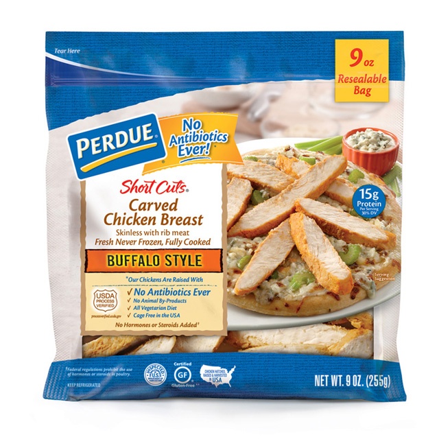 slide 1 of 1, Perdue Short Cuts Buffalo Carved Chicken Breast, 9 oz