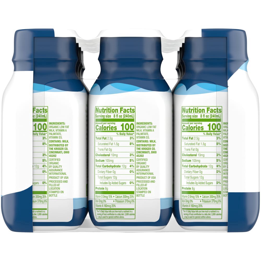 slide 5 of 9, Simple Truth Organic 1% Low Fat Milk, 12 ct; 8 fl oz