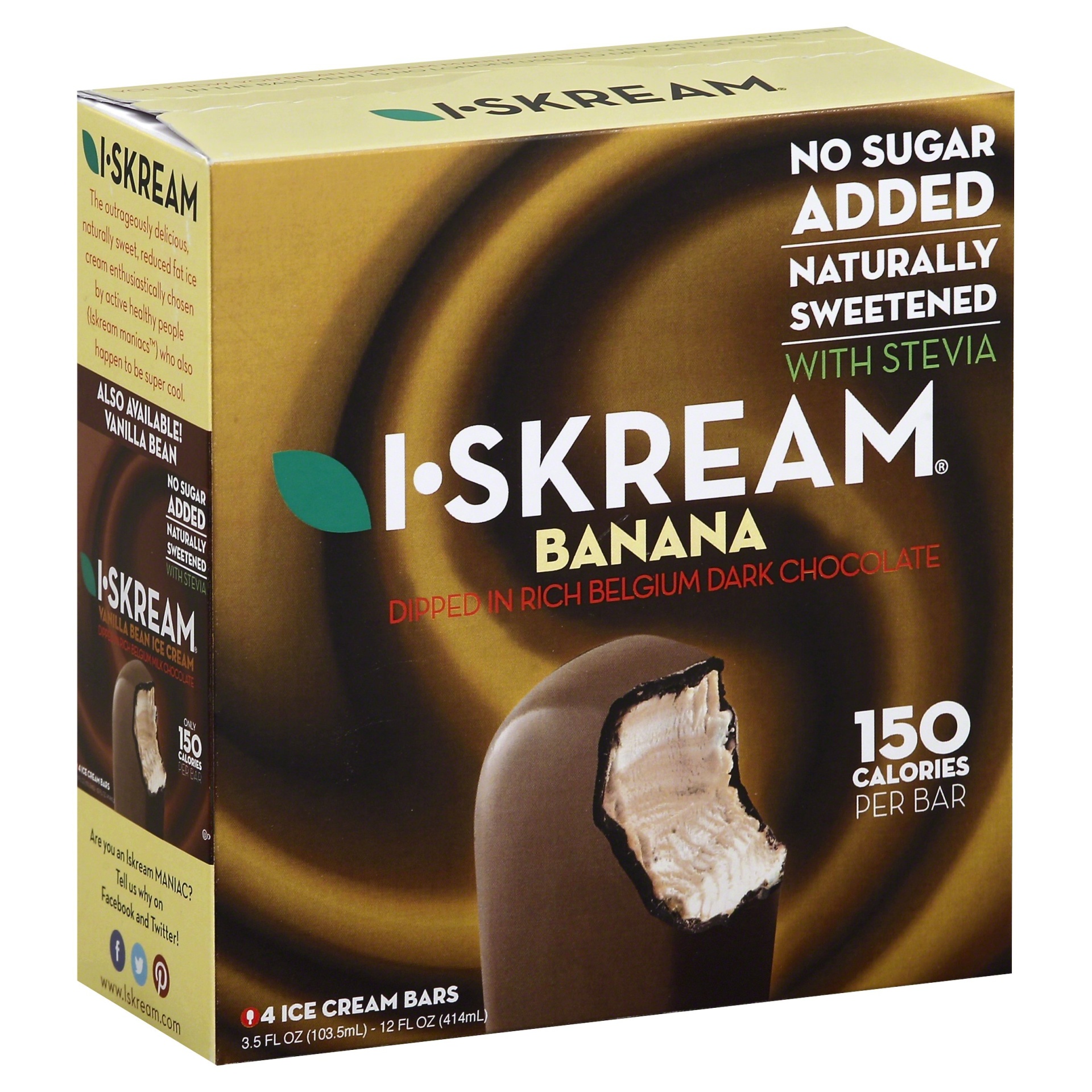 slide 1 of 4, I-SKREAM Ice Cream Bars 4 ea, 4 ct