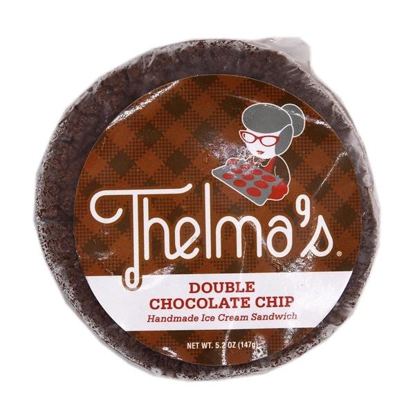 slide 1 of 1, Thelma's Double Chocolate Chip Ice Cream Sandwich, 5.2 oz