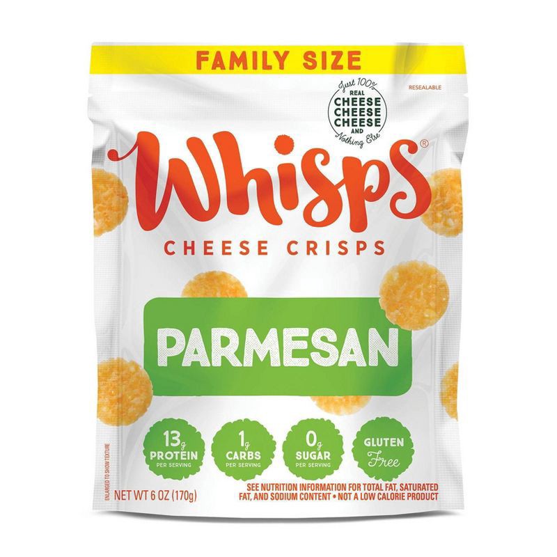 slide 1 of 4, Whisps Family Size Parmesan Cheese Crisps 6 oz, 6 oz