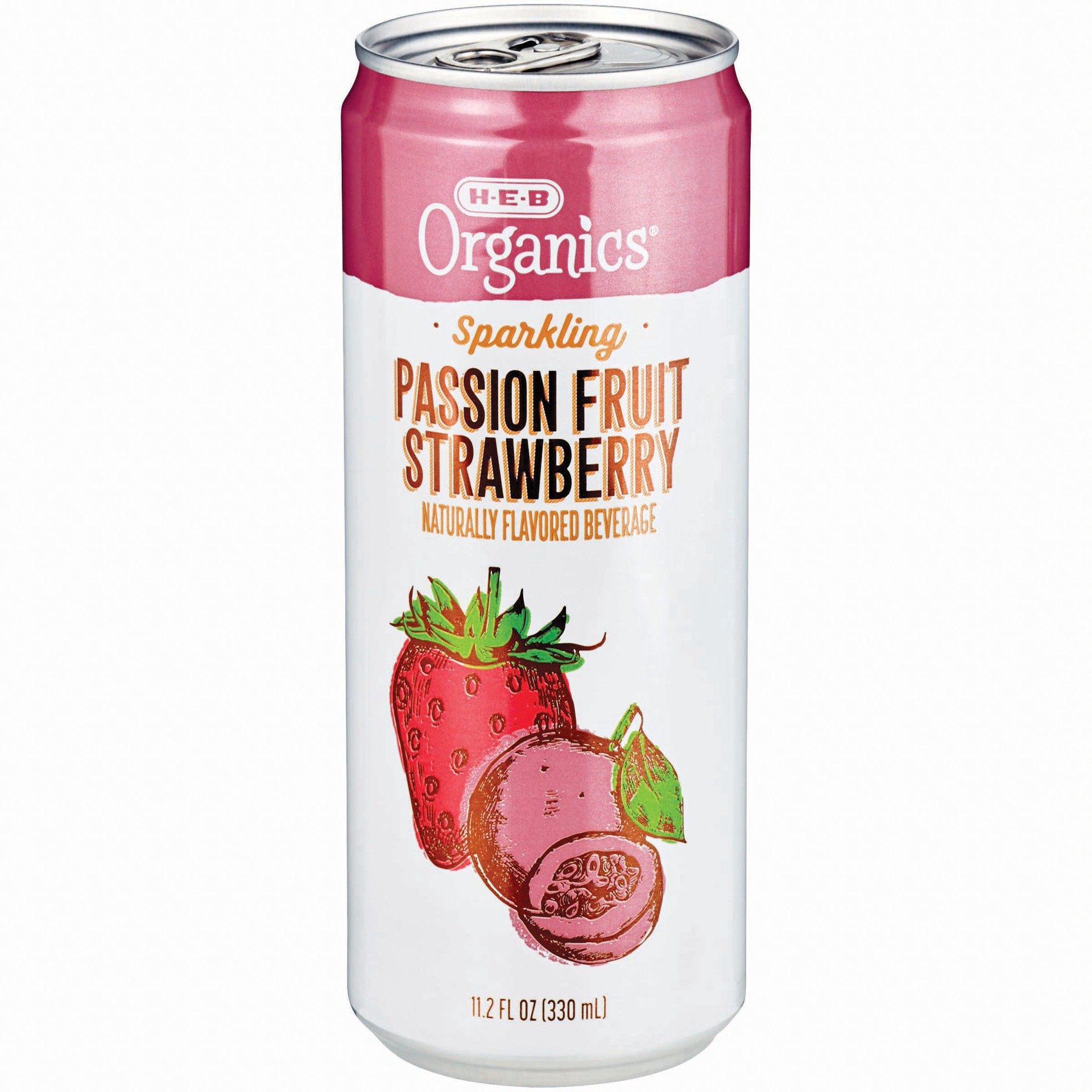 slide 1 of 1, H-E-B Organics Passion Fruit Strawberry Beverage - 11.2 oz, 11.2 oz