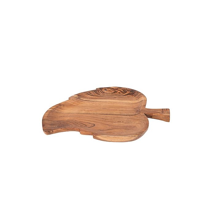 slide 1 of 1, Bee & Willow Home Bee & Willow Leaf Acacia Wood Serving Platter - Natural, 18 in