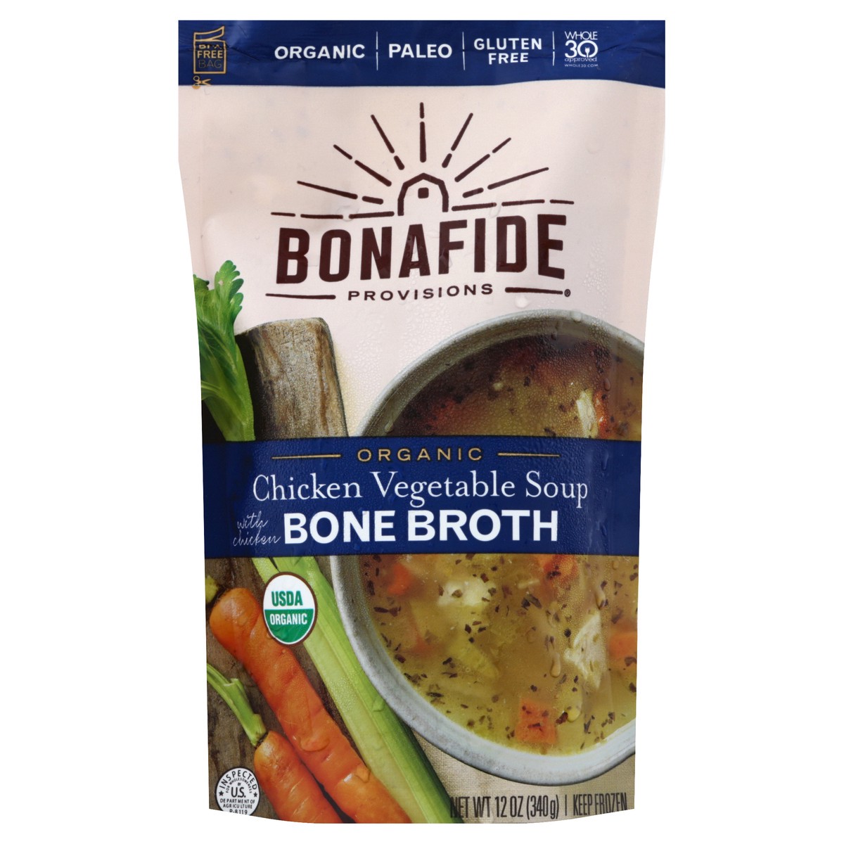 slide 2 of 9, Bonafide Provisions Organic Chicken Veg Soup, 12 oz