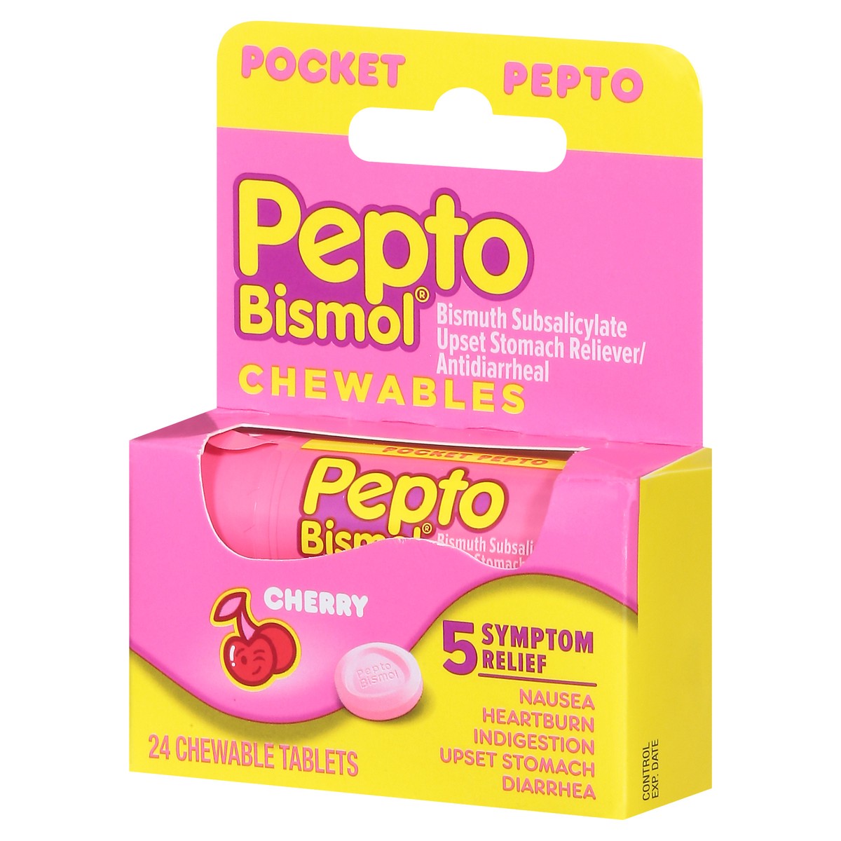 slide 7 of 9, Pepto-Bismol Pepto Bismol Cherry Chewable Tablet, 24 ct