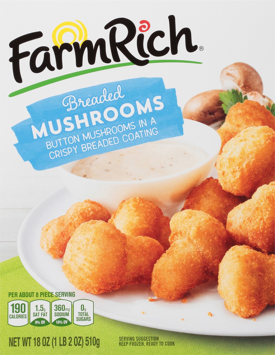slide 10 of 11, Farm Rich Mushrooms, 18 oz
