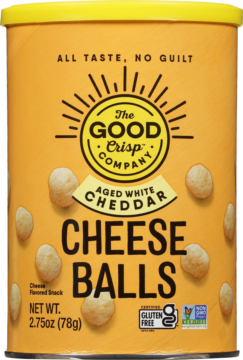 slide 11 of 12, The Good Crisp Company Aged White Cheddar Cheese Balls 2.75 oz, 