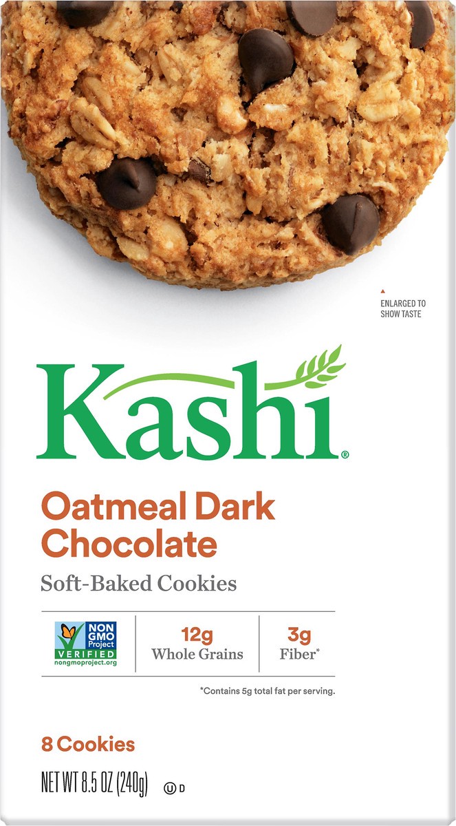 slide 8 of 9, Kashi Oatmeal Dark Chocolate Softbaked Cookies, 8.5 oz