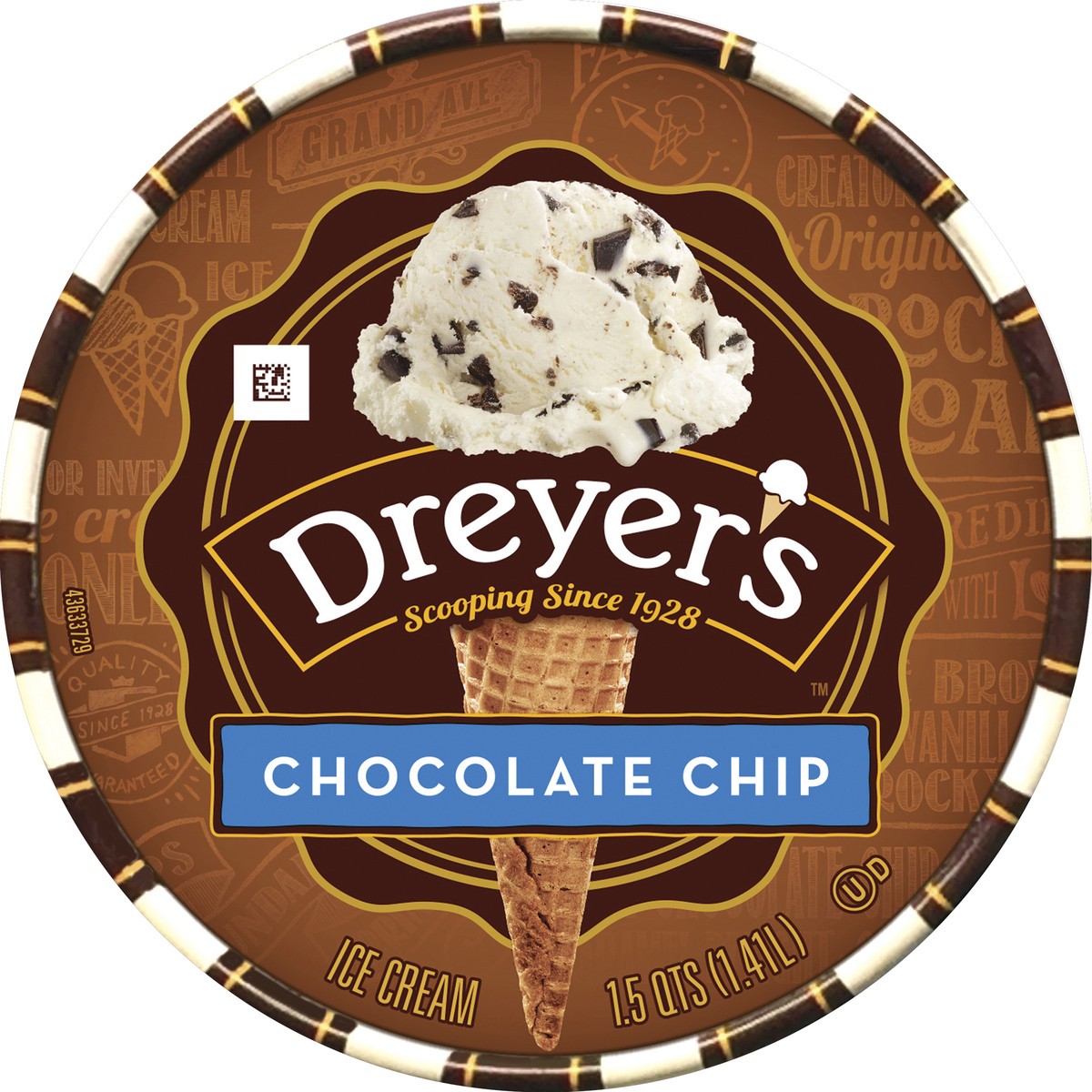 slide 5 of 7, EDY'S/DREYER'S Chocolate Chip Ice Cream 1.5 qt. Tub, 1.5 qt