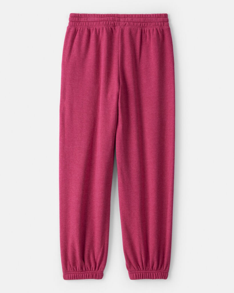 slide 3 of 3, Oshkosh Girls DayDream Fleece Knit Drawstring Joggers - Pink Fuchsia 8, 1 ct