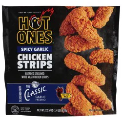 Hot Ones Mild Spicy Garlic Chicken Strips 22.5 oz