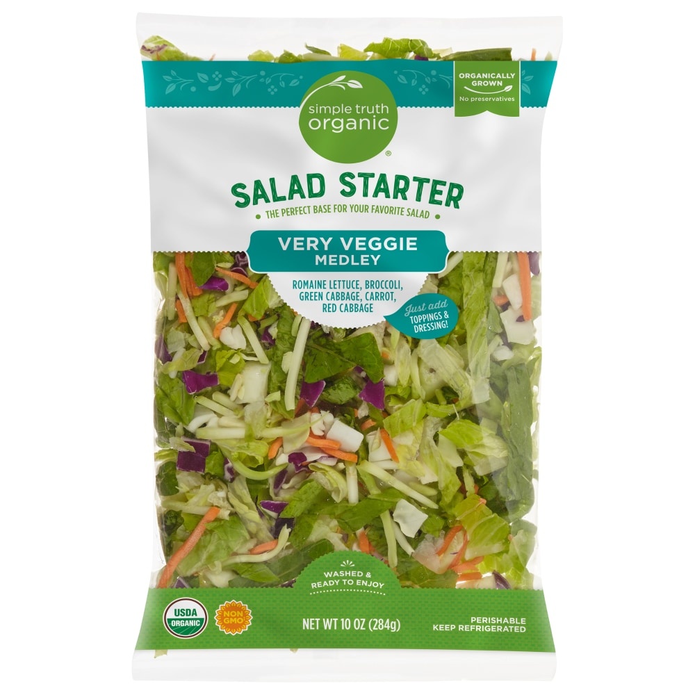 slide 1 of 2, Simple Truth Organic Very Veggie Medley Salad Starter, 10 oz