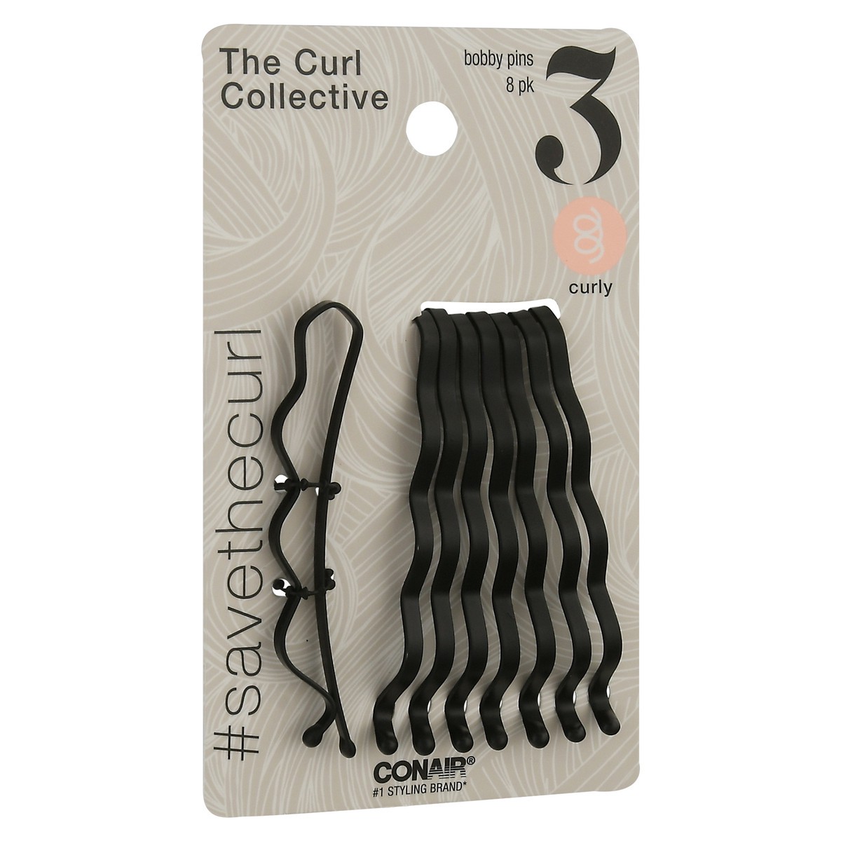 slide 2 of 9, Conair Curl Collective Curly Bobby Pins, 8 ct