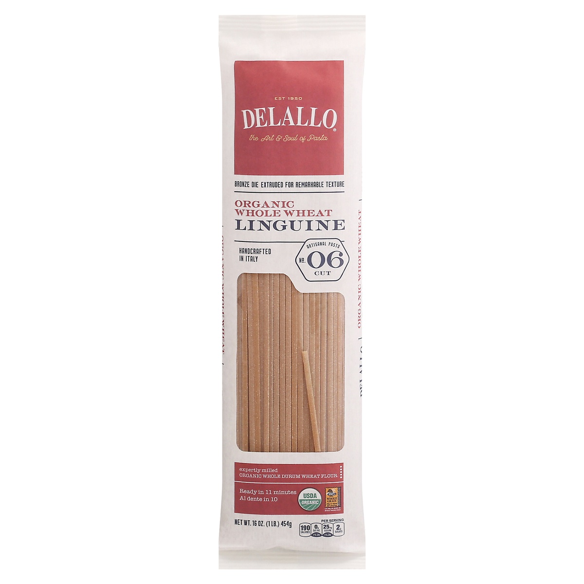 slide 1 of 1, DeLallo Pasta Linguini Whole Wheat Og, 16 oz