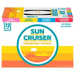 Sun Cruiser Lemonade Vodka Variety Pack, 12 fl oz Can, 12 pk