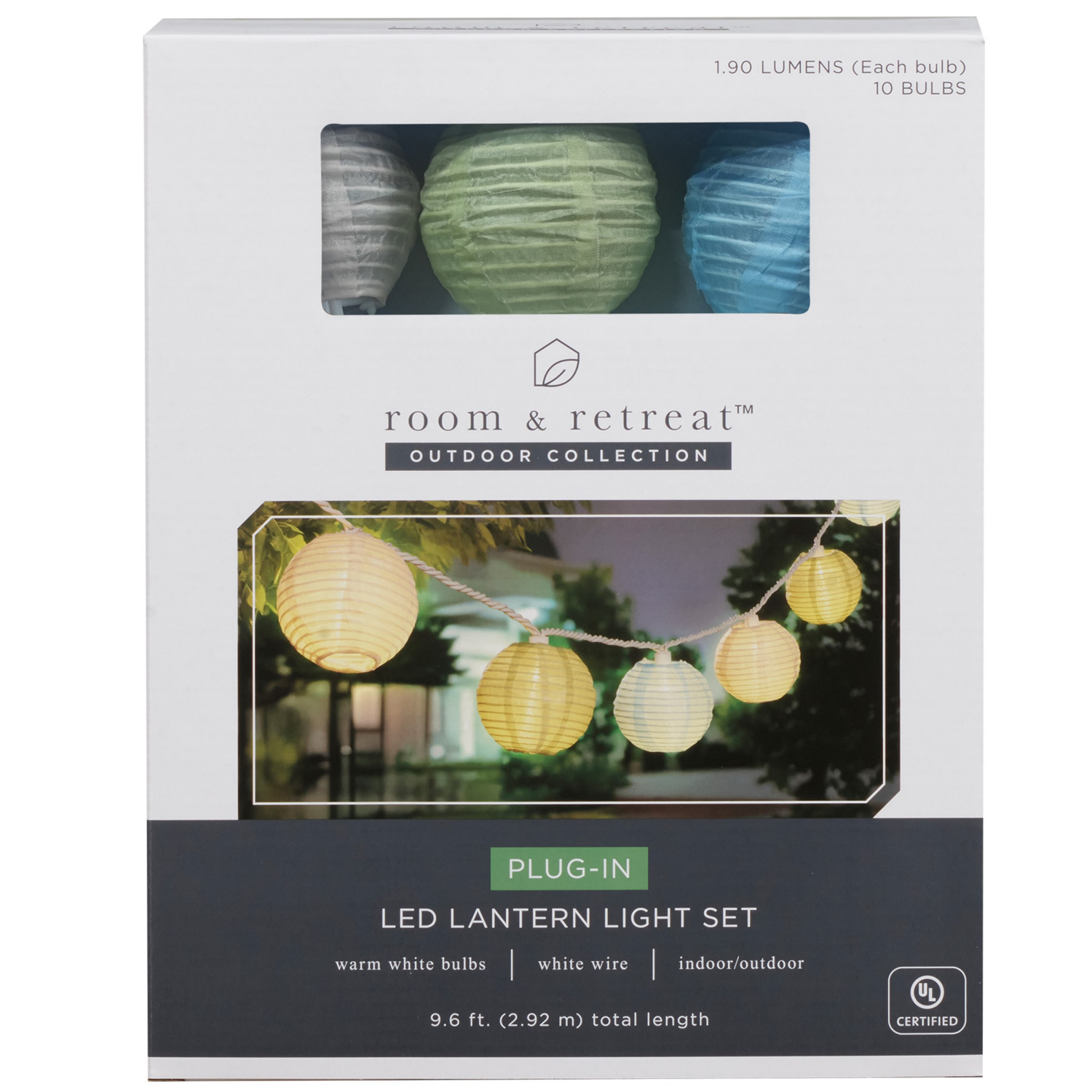 slide 1 of 2, Led Fabric Lantern Lights, 10 Count, 10 ct