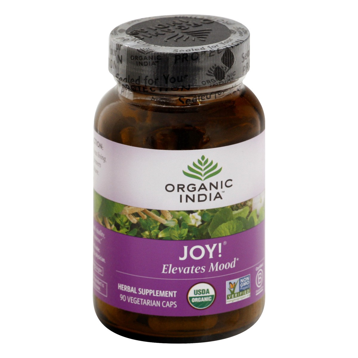 slide 8 of 12, Organic India Vegetarian Caps Joy Herbal Supplement 90 ea, 90 ct