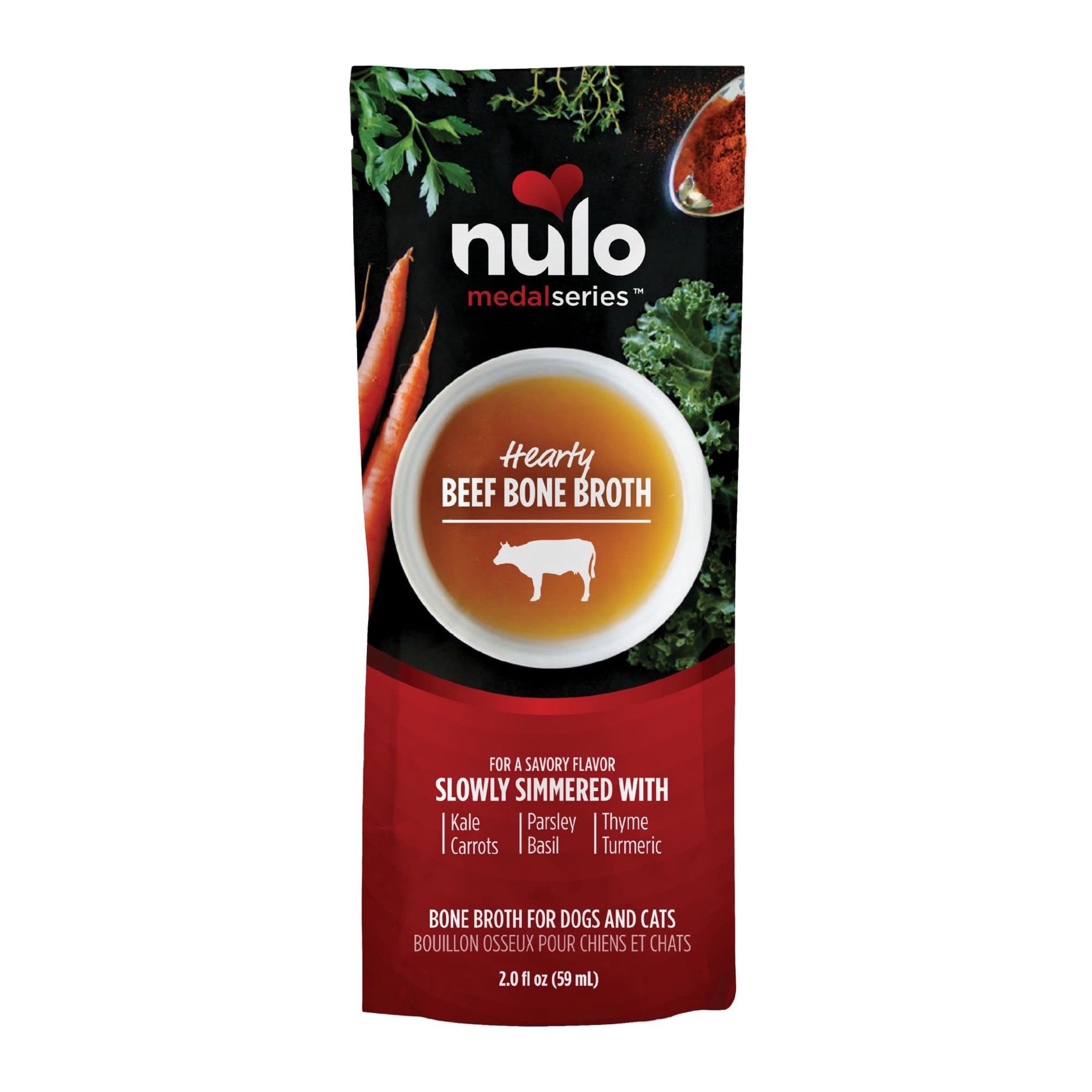 slide 1 of 1, Nulo MedalSeries Bone & Beef Broth Wet Dog & Cat Food, 2 oz