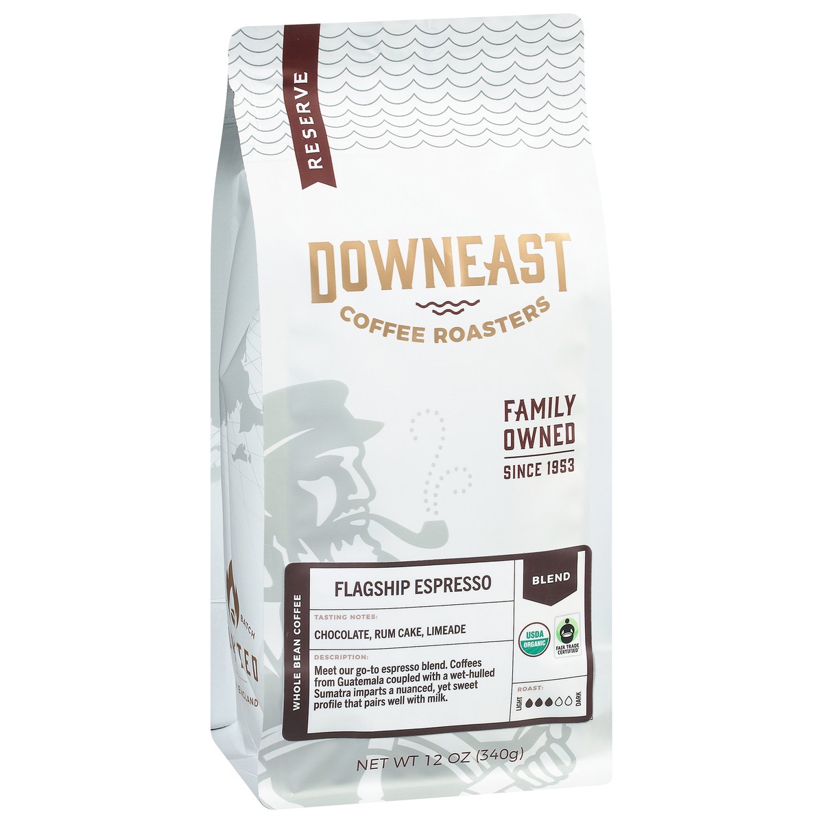 slide 3 of 4, Downeast Coffee Roasters Whole Bean Light Roast Flagship Espresso Coffee 12 oz, 12 oz