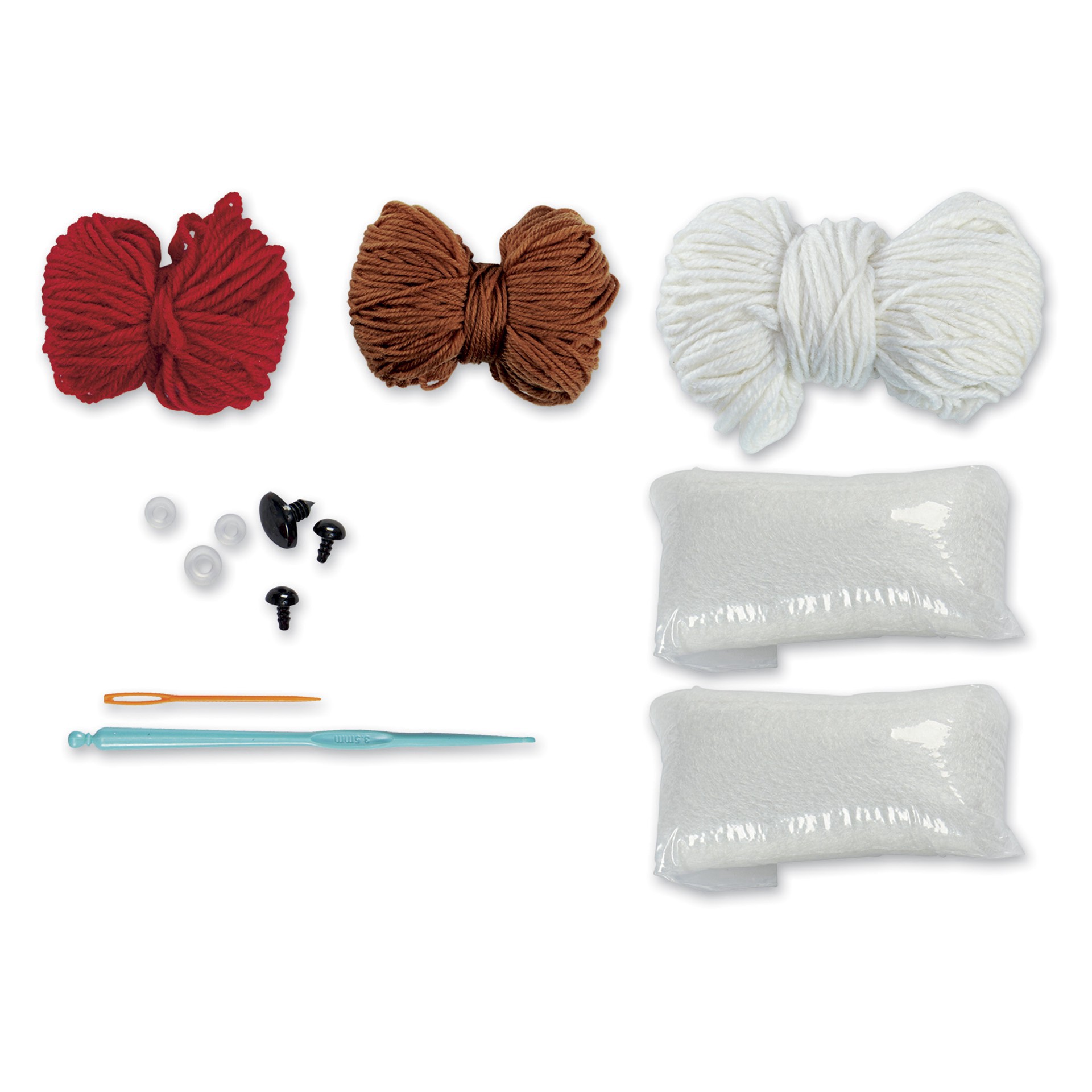 slide 4 of 4, Intermediate Dog Amigurumi Crochet Kit By Loops & Threads, 5 in x 4 in x 7 in