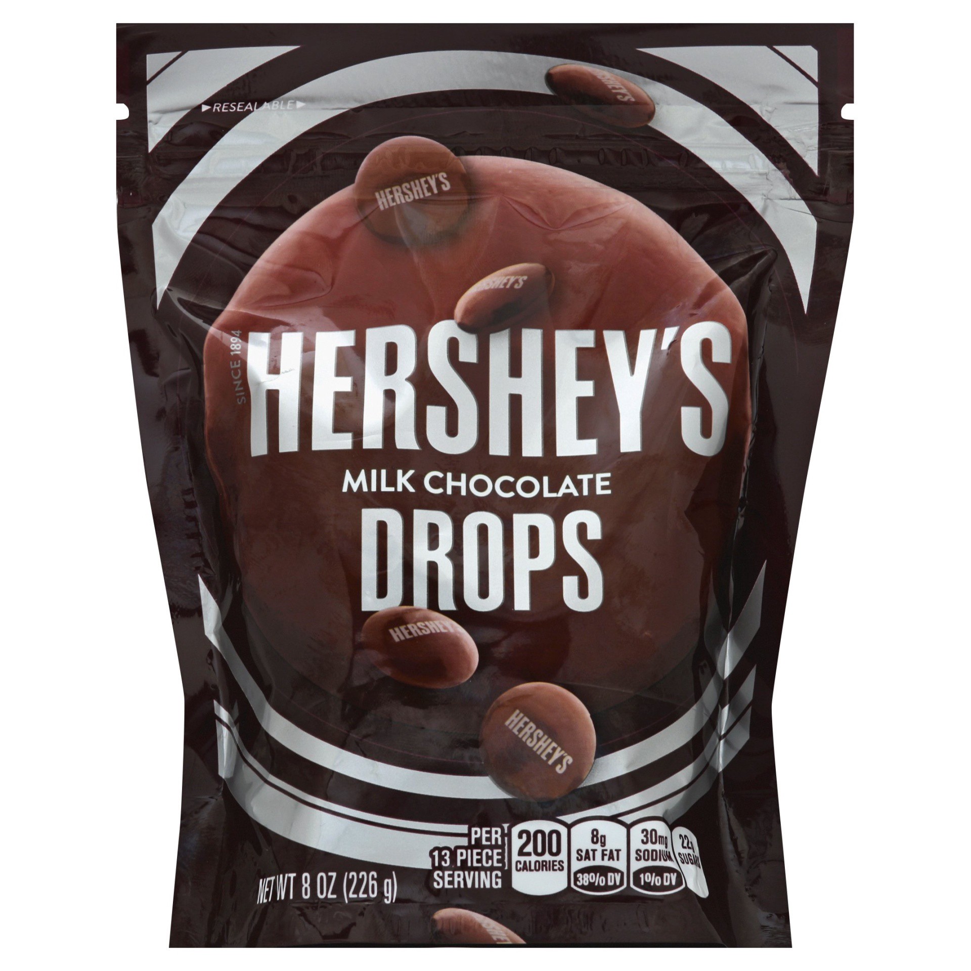 slide 1 of 4, Hershey's Milk Chocolate Drops, 8 oz