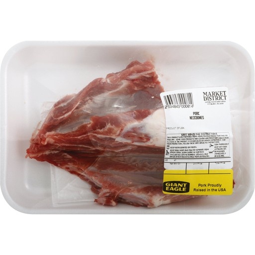 slide 1 of 1, Giant Eagle Pork Neck Bones, per lb