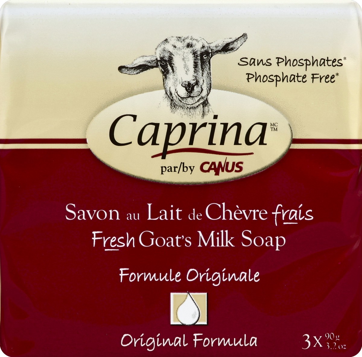 slide 1 of 5, Caprina Fresh Goats Milk Original Formula Soap, 3 ct