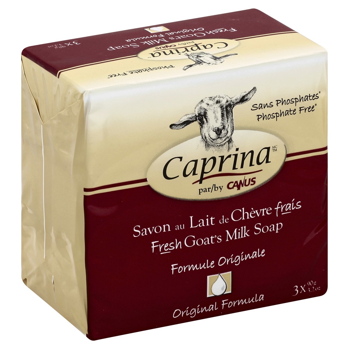 slide 5 of 5, Caprina Fresh Goats Milk Original Formula Soap, 3 ct