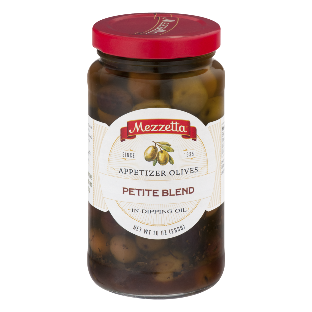 slide 1 of 1, Mezzetta Olives Appetizer Petite Blend in Dipping Oil Jar, 10 oz