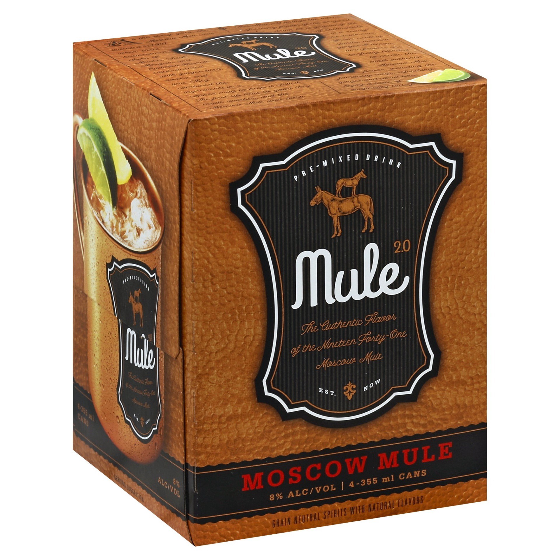 slide 1 of 2, Mule 2.0 Pre-Mixed Moscow Mule Drink, 12 fl oz