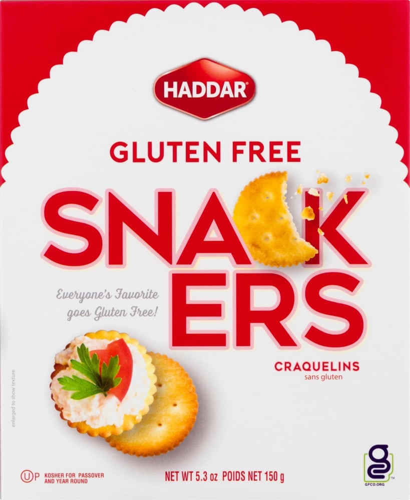 slide 1 of 1, Haddar Gluten Free Snackers, 6 oz