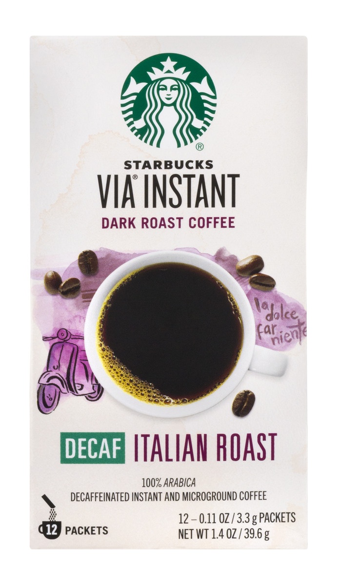 slide 1 of 1, Starbucks Via Italian Roast Coffee Singleserve Packets - 12 ct, 12 ct