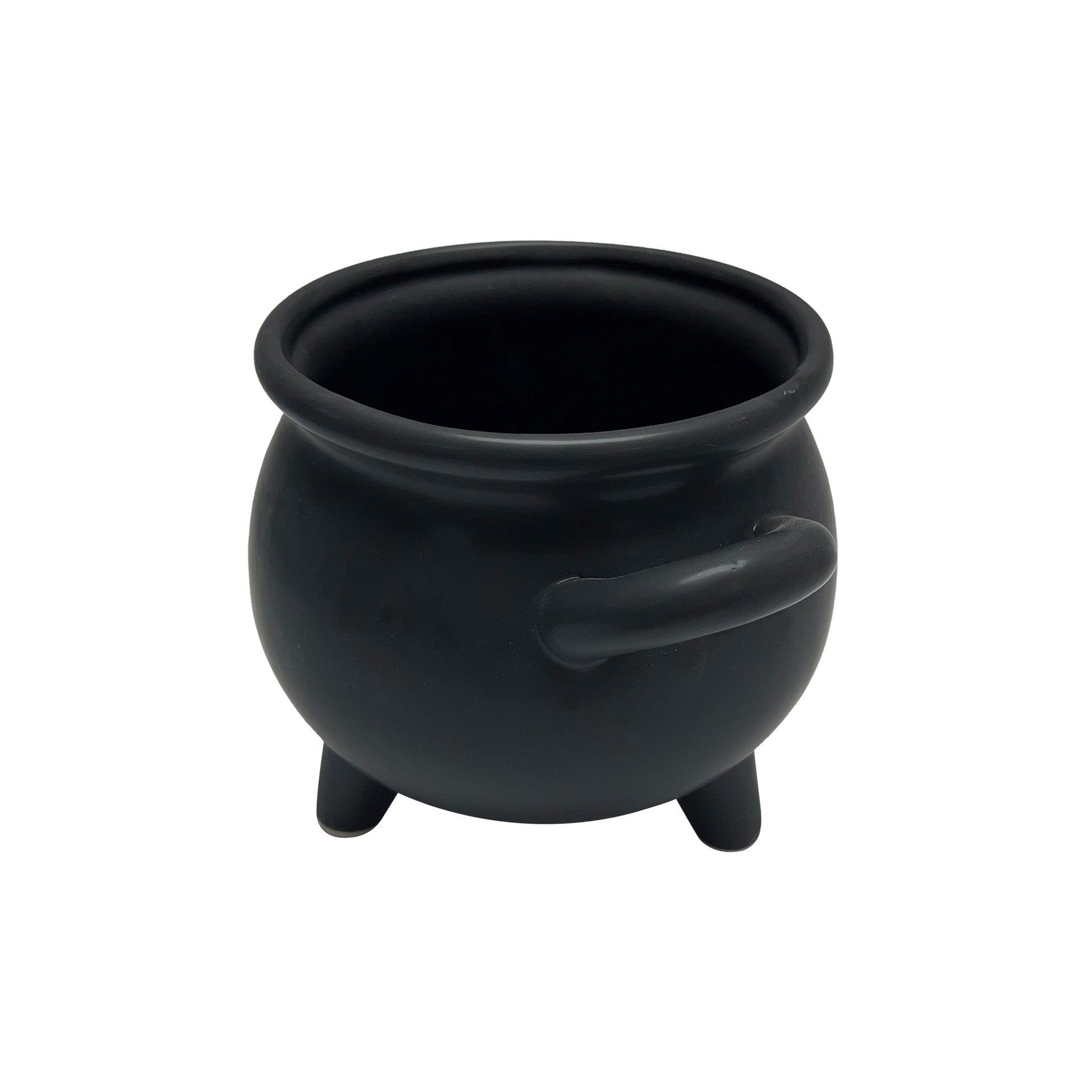 slide 3 of 4, Black Ceramic Cauldron By Ashland, 7.3 in x 6 in x 5.5 in