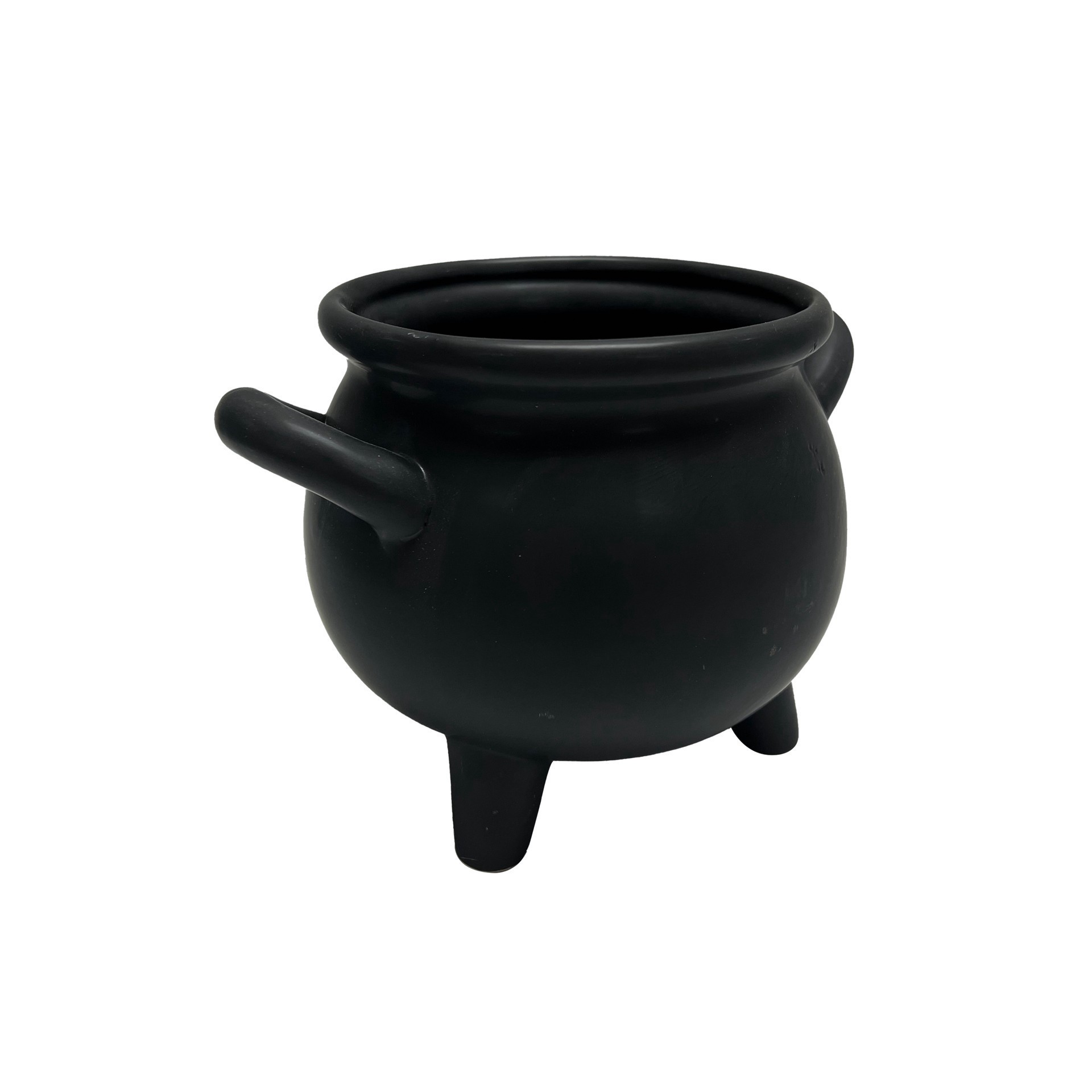 slide 2 of 4, Black Ceramic Cauldron By Ashland, 7.3 in x 6 in x 5.5 in