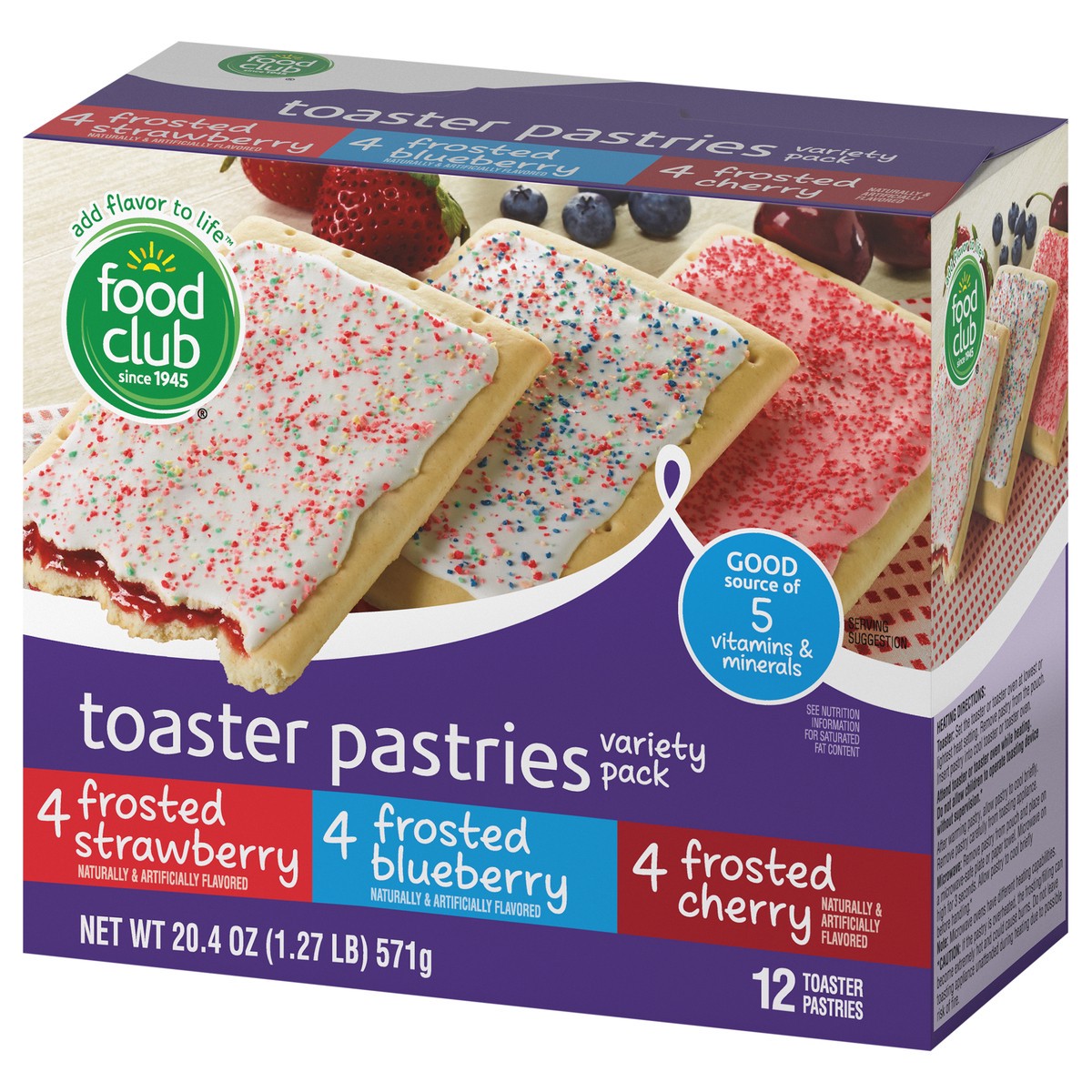 slide 12 of 12, Fclub Tstr Pstry 3 Flavor, 