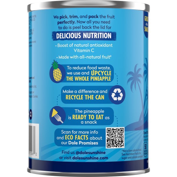 slide 6 of 17, Dole Pineapple Chunk NSA, 20 oz